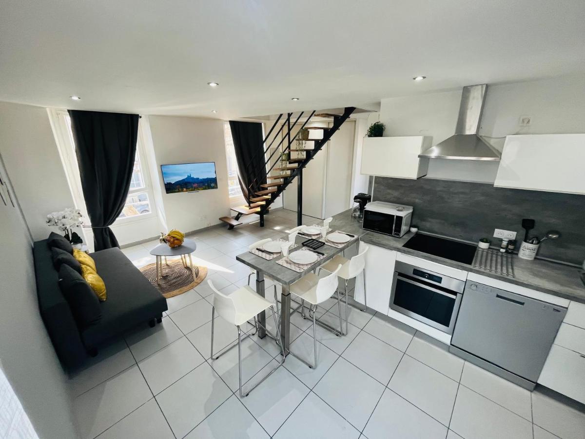 Superbe Duplex Design Neuf 2 Chambres, Climatise Tout Confort, Facile D,Acces Stationnement Gratuit Марсилия Екстериор снимка